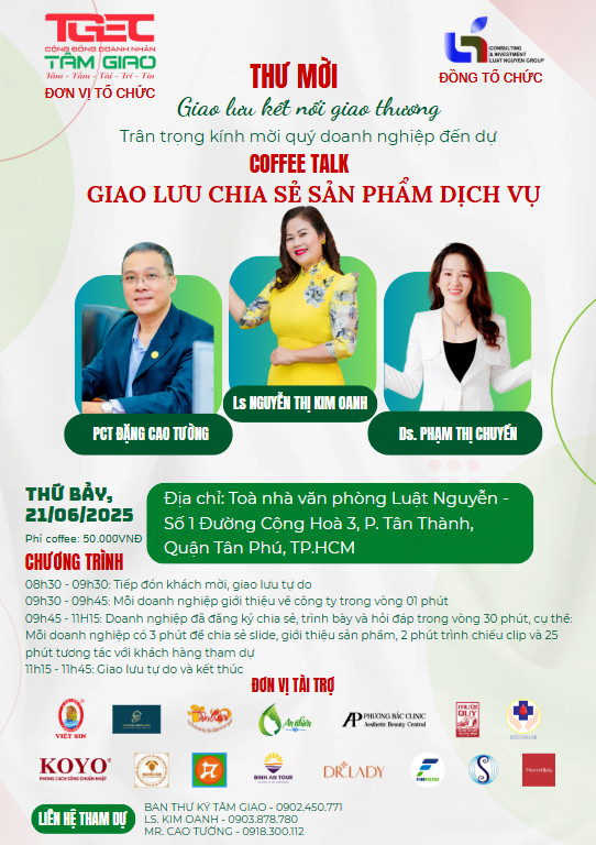 Thư mời sự kiện "Kết nối giao thương tuần 25"