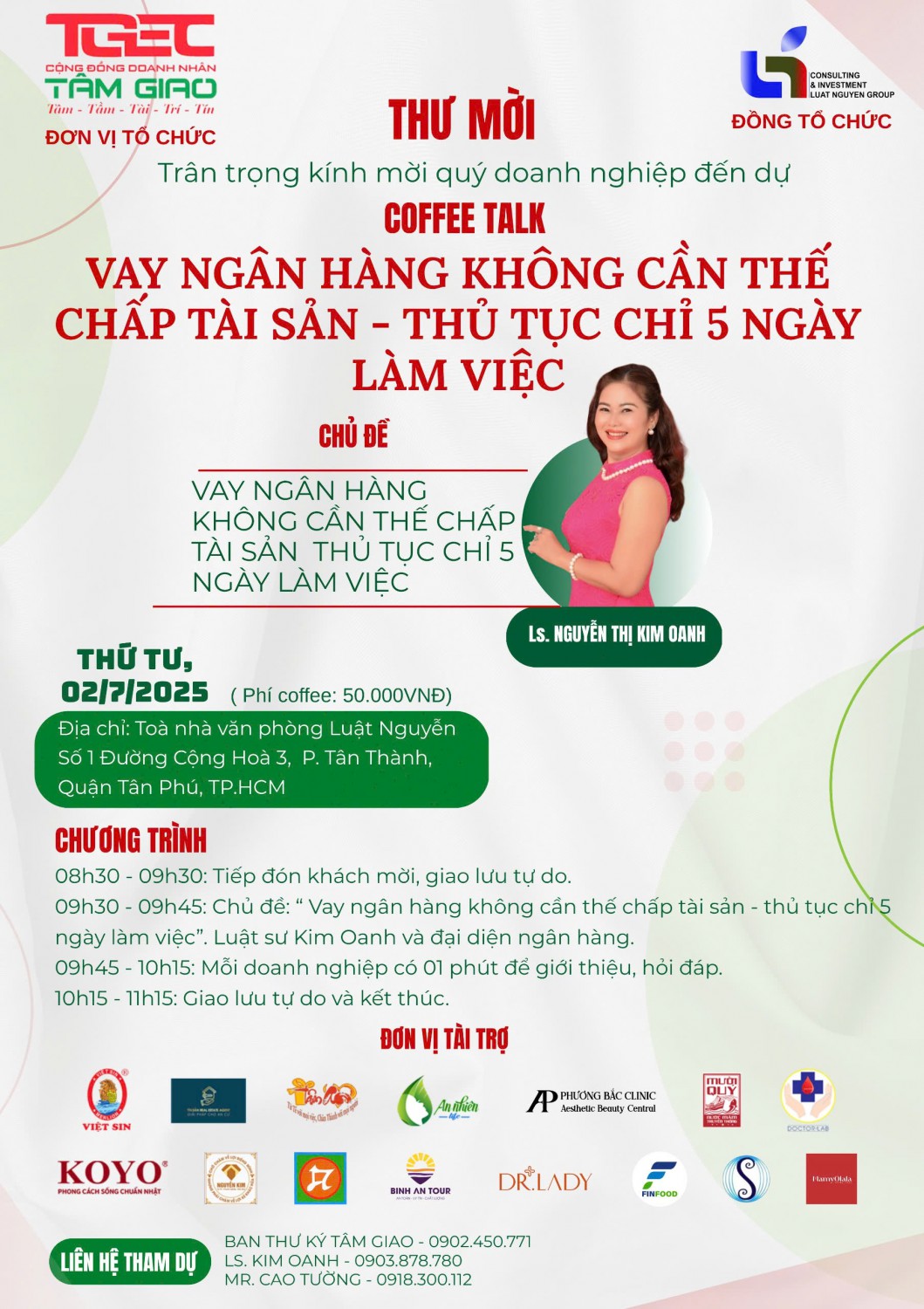 Thư mời thứ tư tuần 27 ngày 2/7/2025