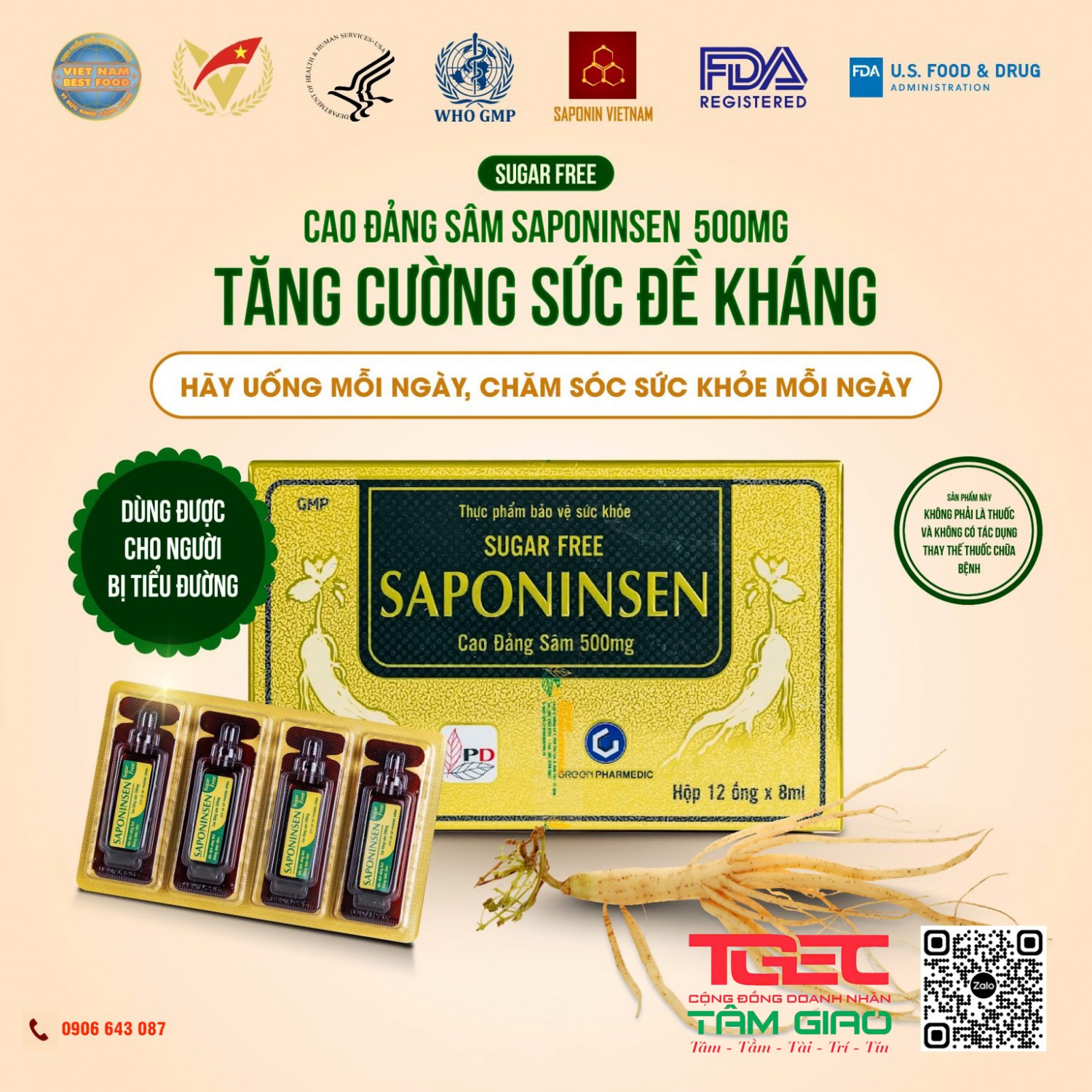 cao dang sam saponinsen 500mg 1
