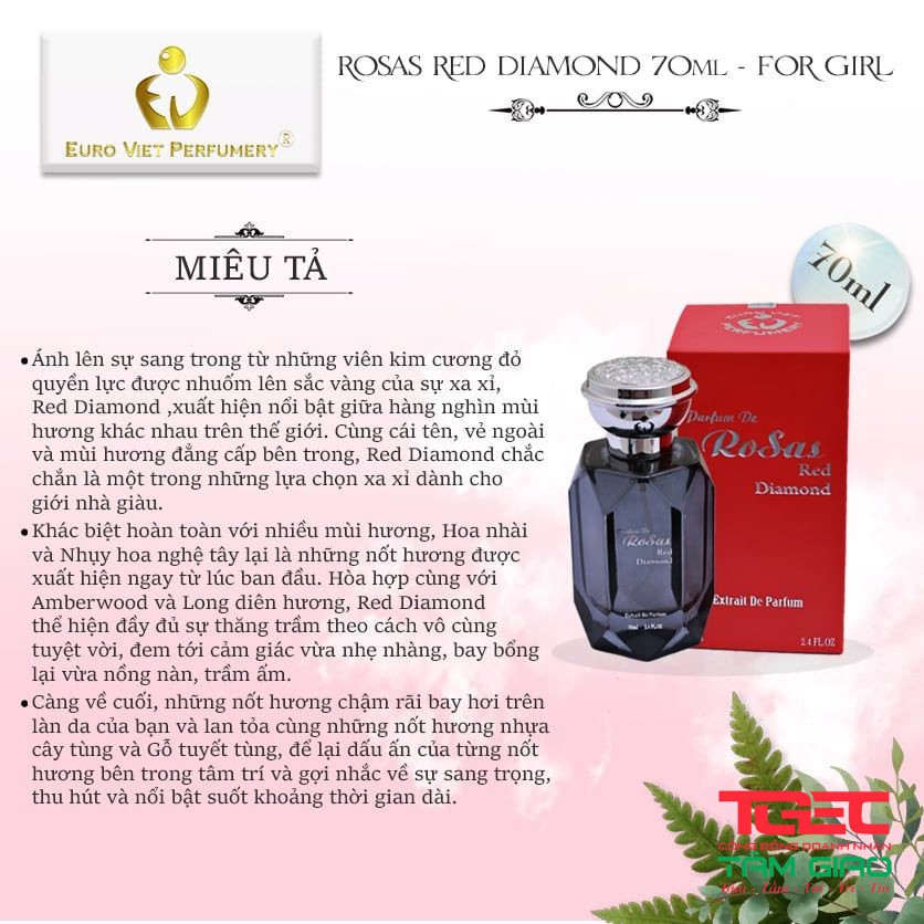 nuoc hoa nu euro viet Rosas red diamond 70ml 1