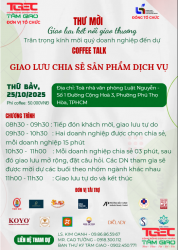 THƯ MỜI SỰ KIỆN CAFE KẾT NỐI GIAO THƯƠNG THỨ  TUẦN 30