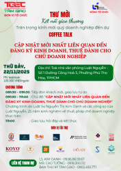 COFFEE TALK 22/11/2025: CẬP NHẬT QUAN TRỌNG VỀ ĐKKD, THUẾ CHO CHỦ DOANH NGHIỆP