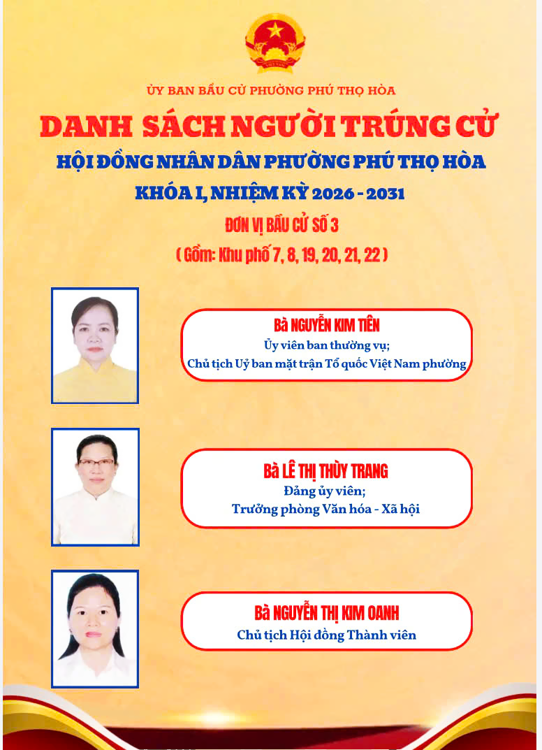 danh sach ngươi trung cu dai bieu hdnd phuong phu tho hoa tphcm don vi bau cu so 3